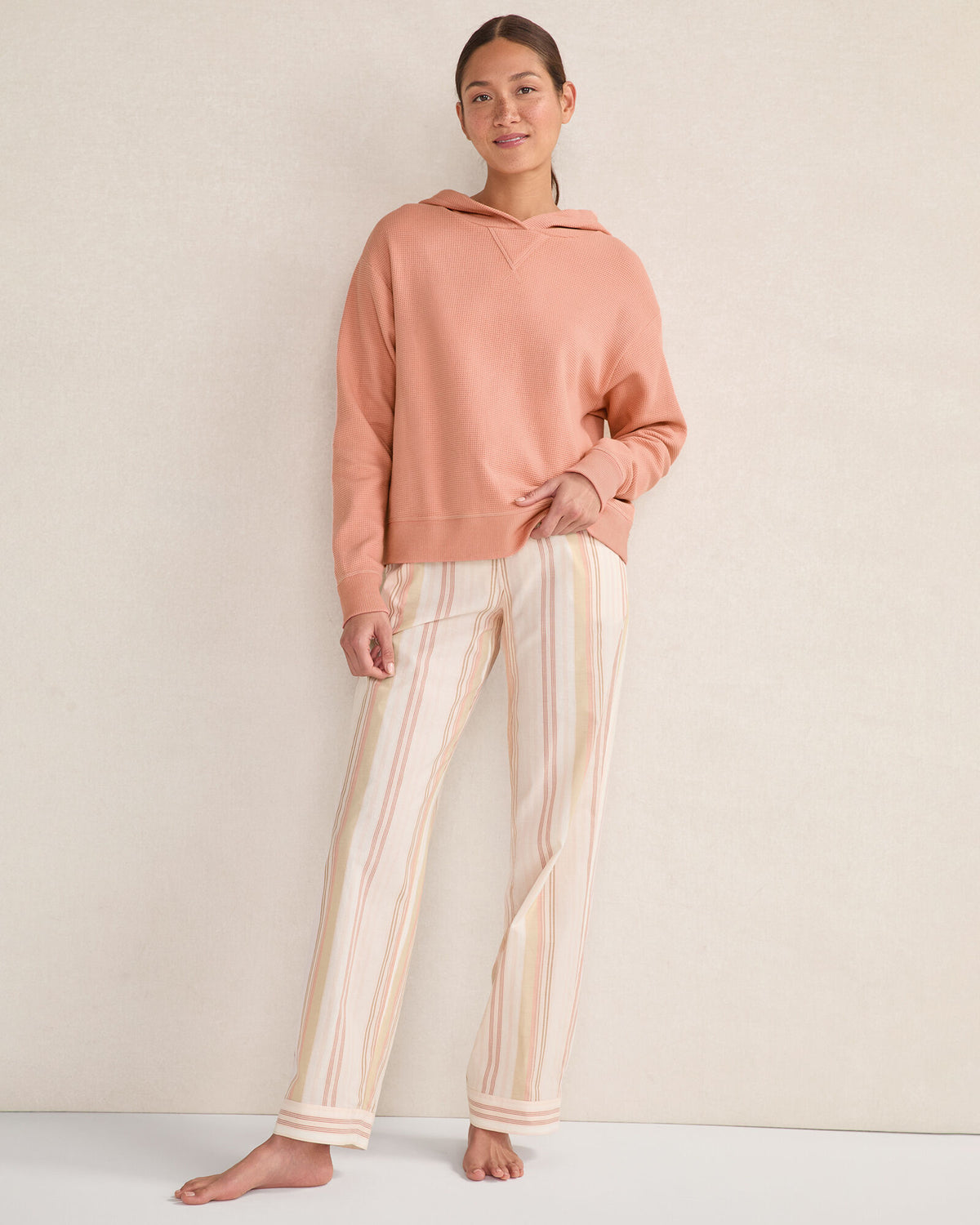 Talbots ORGANIC COTTON POPLIN MIXED STRIPE SLEEP PANTS
