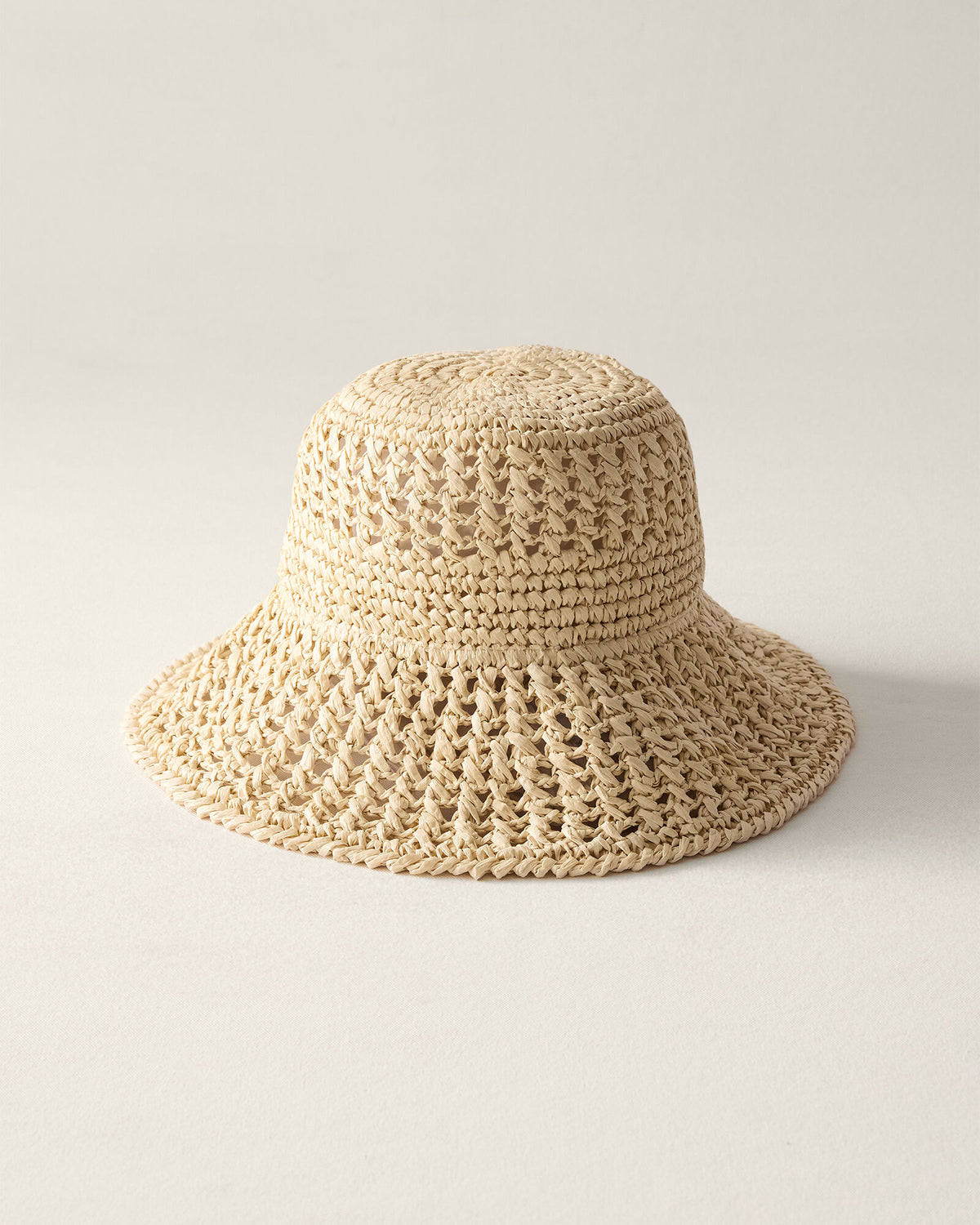 Talbots RAFFIA CROCHET BUCKET HAT