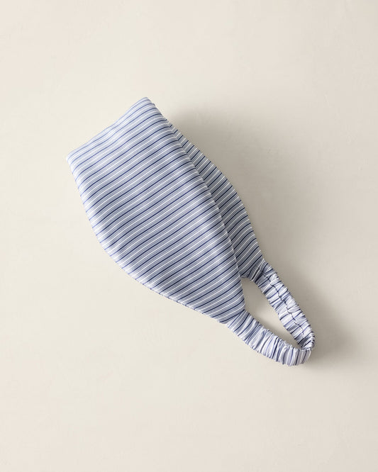 Talbots WASHABLE SILK STRIPED PUFFER EYE MASK