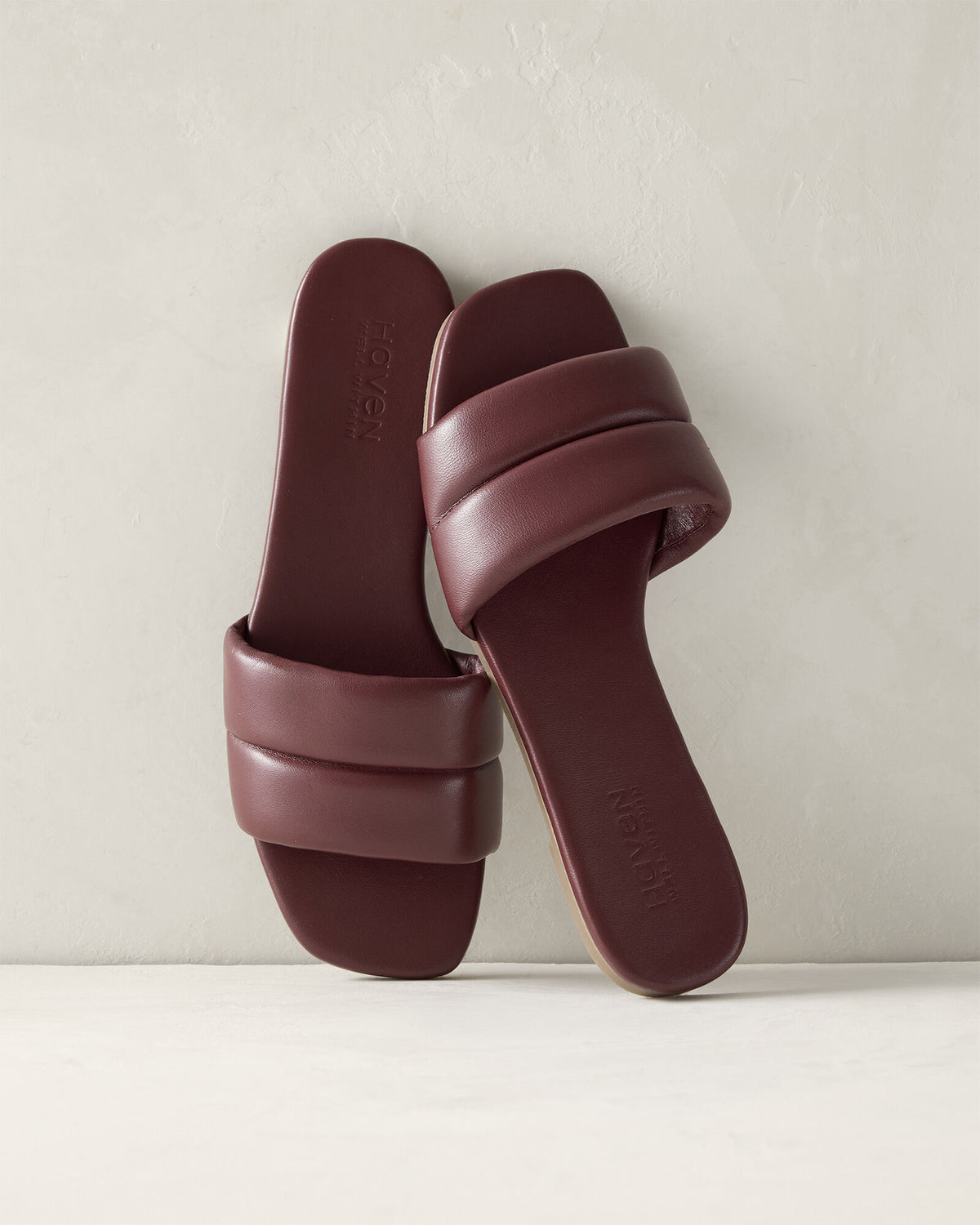 Talbots QUILTED LEATHER SLIDES