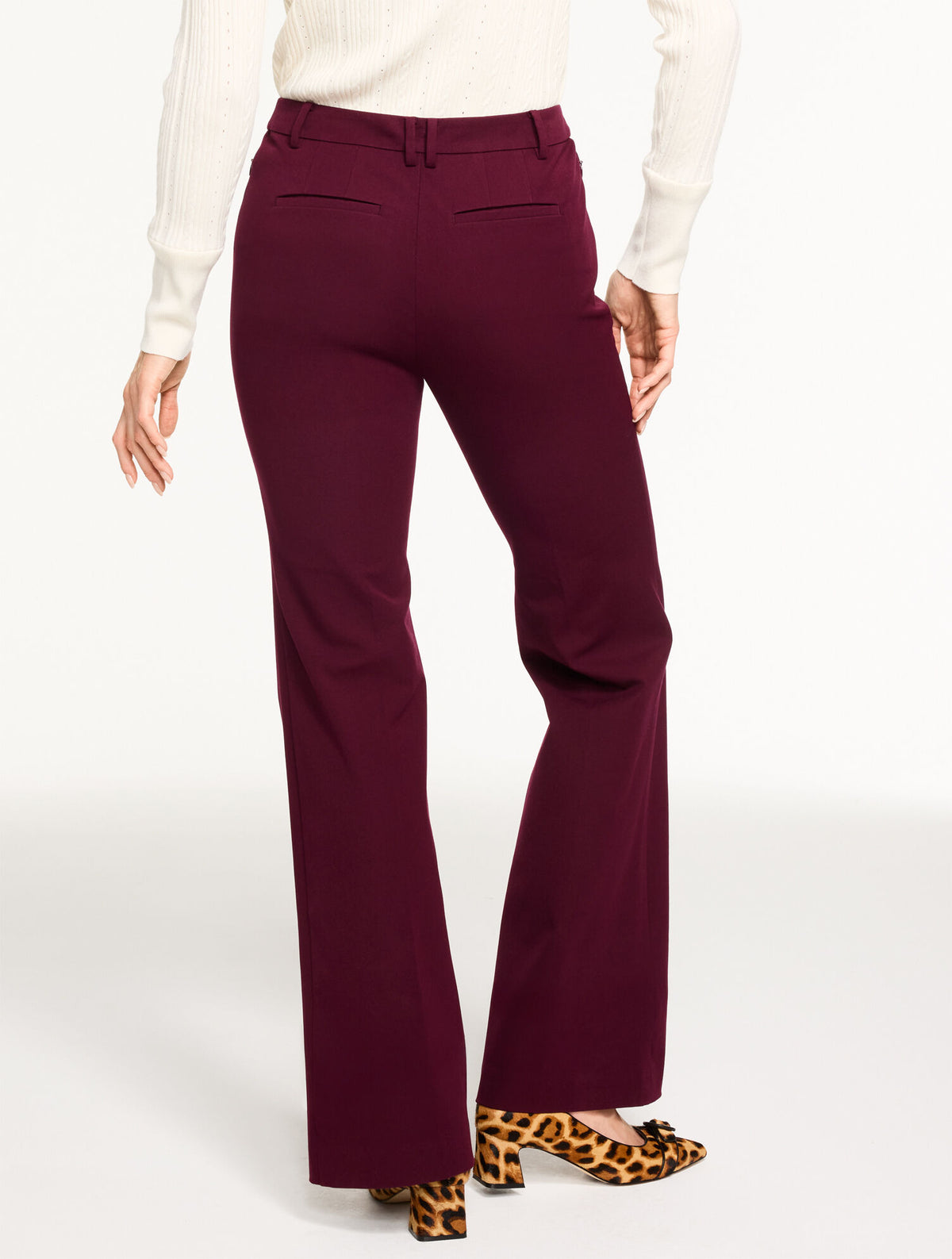 Talbots FLARE LEG COTTON BI-STRETCH PANTS