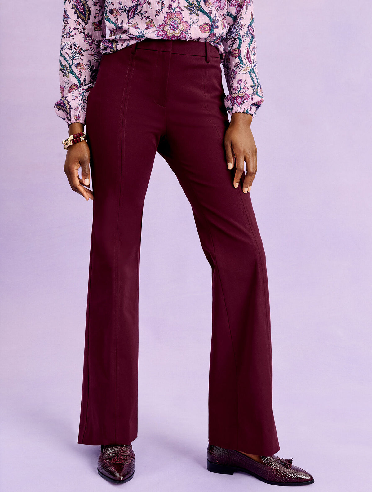 Talbots FLARE LEG COTTON BI-STRETCH PANTS