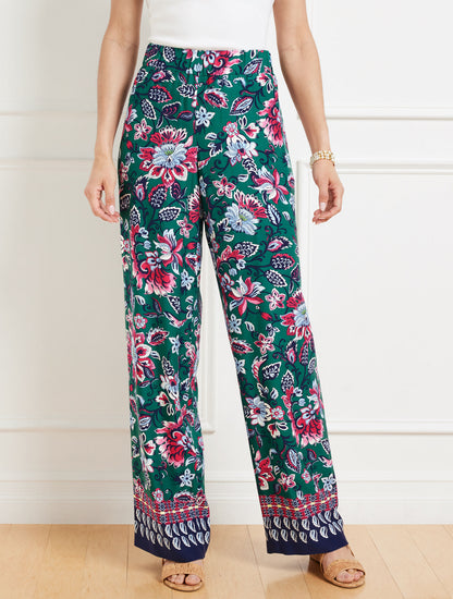 Talbots WIDE LEG PULL-ON PANTS - GORGEOUS GARDEN
