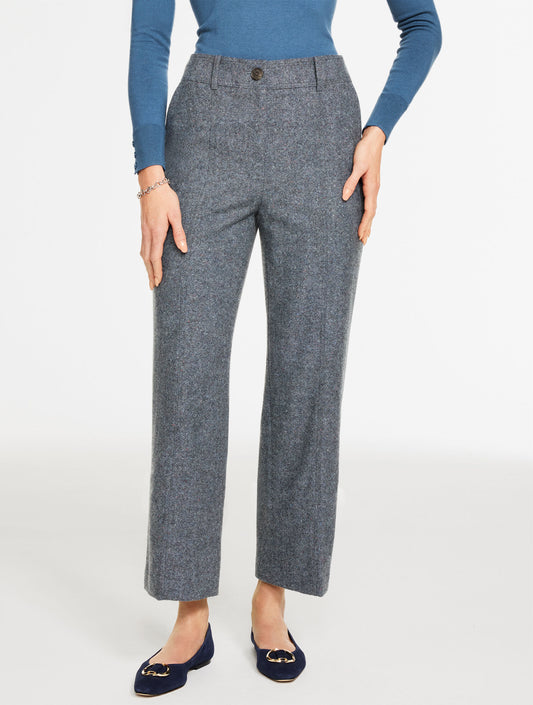 Talbots SLIM WIDE LEG ANKLE PANTS - DONEGAL