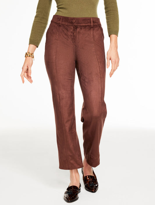 Talbots SLIM WIDE ANKLE FAUX SUEDE PANTS
