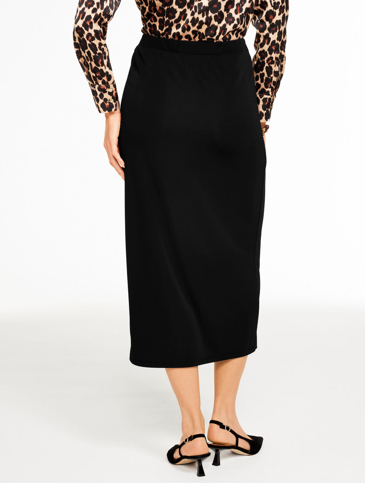 Talbots MATTE JERSEY WRAP MIDI SKIRT