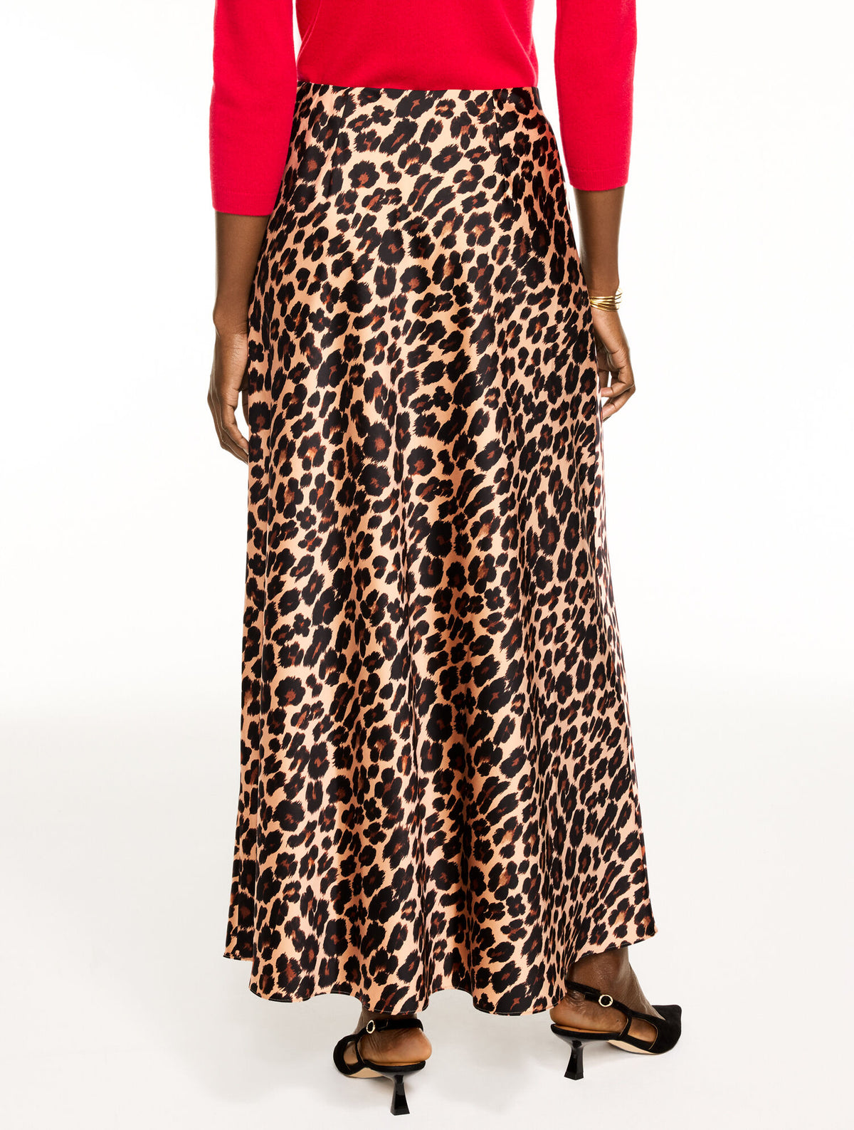 Talbots SATIN MAXI SKIRT - OPULENT OCELOT