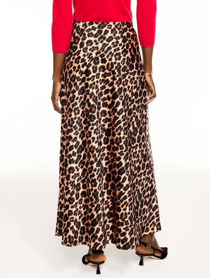 Talbots SATIN MAXI SKIRT - OPULENT OCELOT