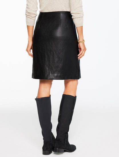 Talbots FAUX LEATHER A-LINE SKIRT