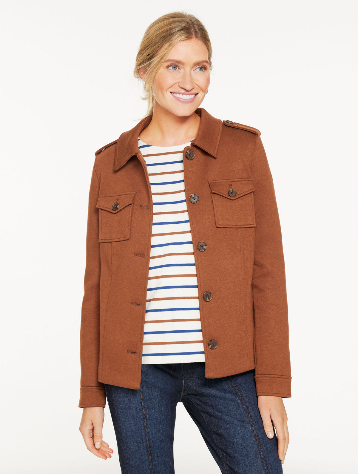 Talbots BRUSHED KNIT JACKET