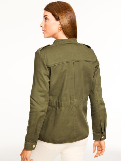 Talbots SLUB TWILL MILITARY JACKET