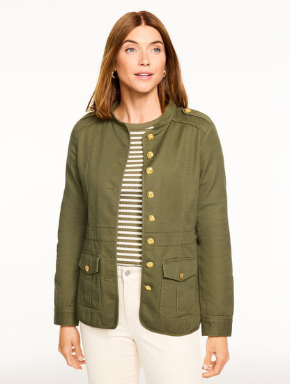 Talbots SLUB TWILL MILITARY JACKET