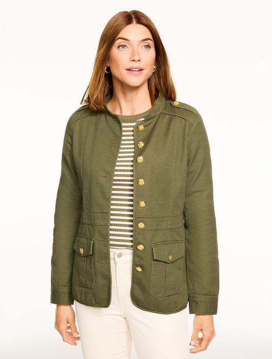 Talbots SLUB TWILL MILITARY JACKET