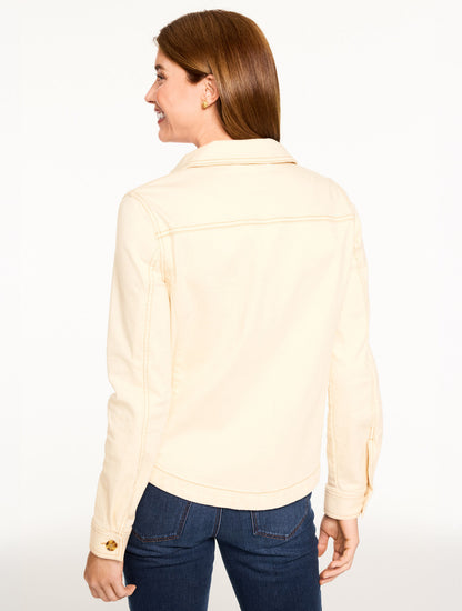 Talbots EMBROIDERED DENIM SHIRT JACKET
