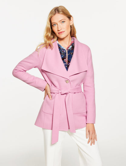 Talbots TIE WAIST WOOL BLEND JACKET