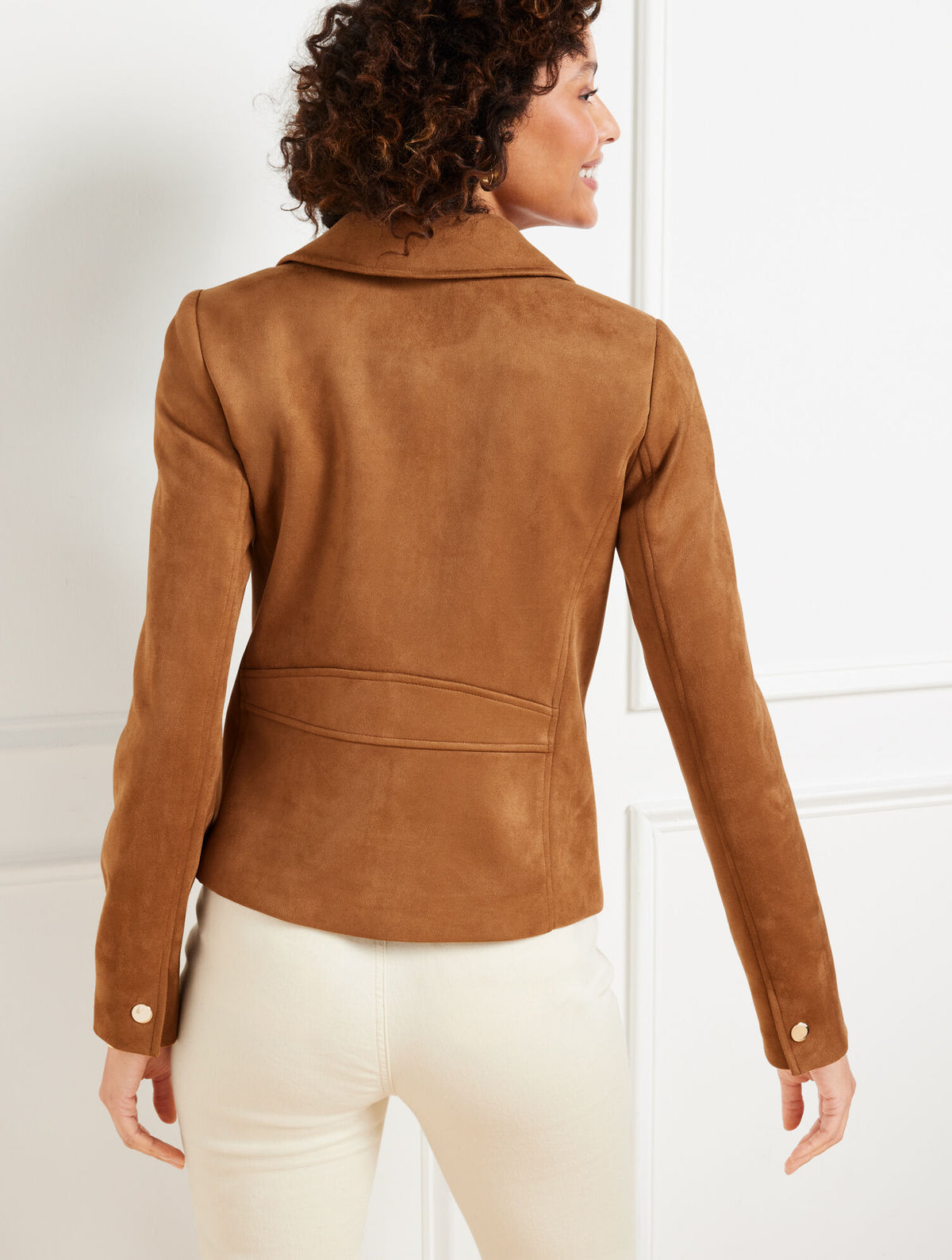 Talbots FAUX SUEDE MOTO JACKET