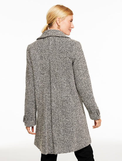 Talbots SHAWL COLLAR COAT - SNUG CHEVRON
