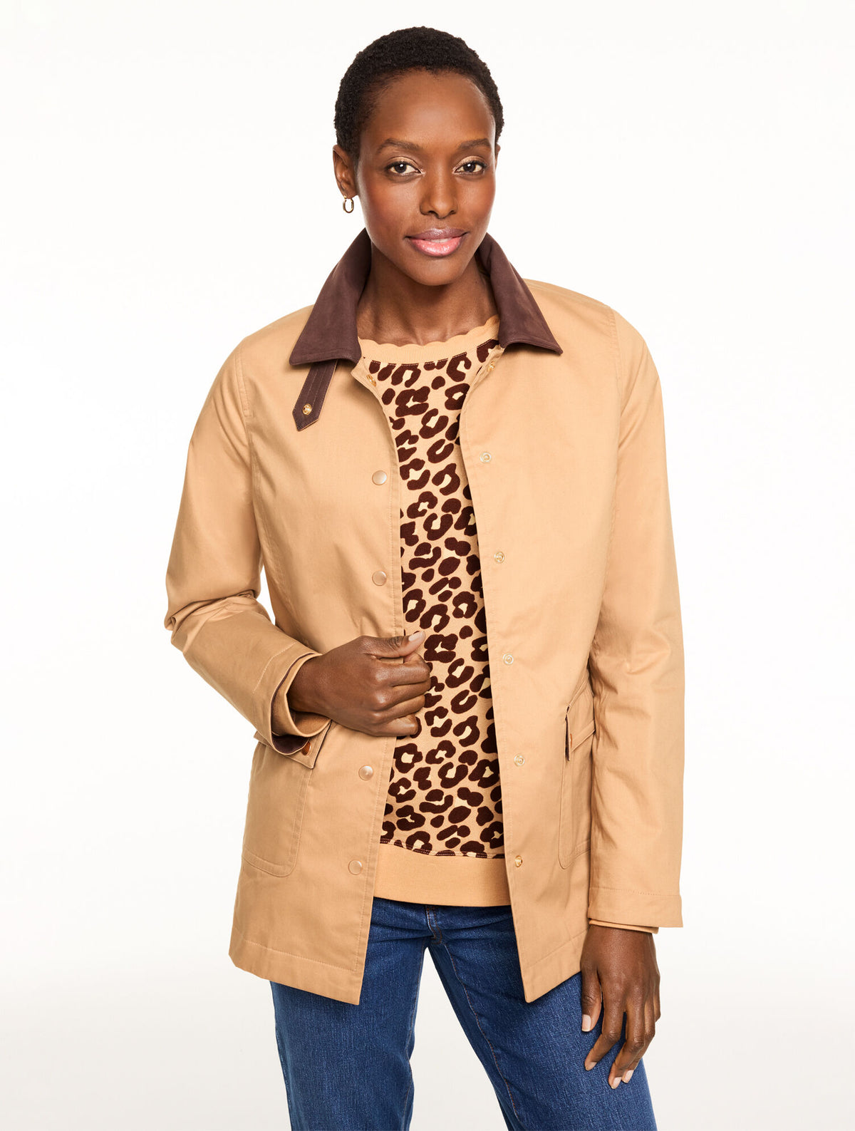 Talbots COATED COTTON BARN JACKET