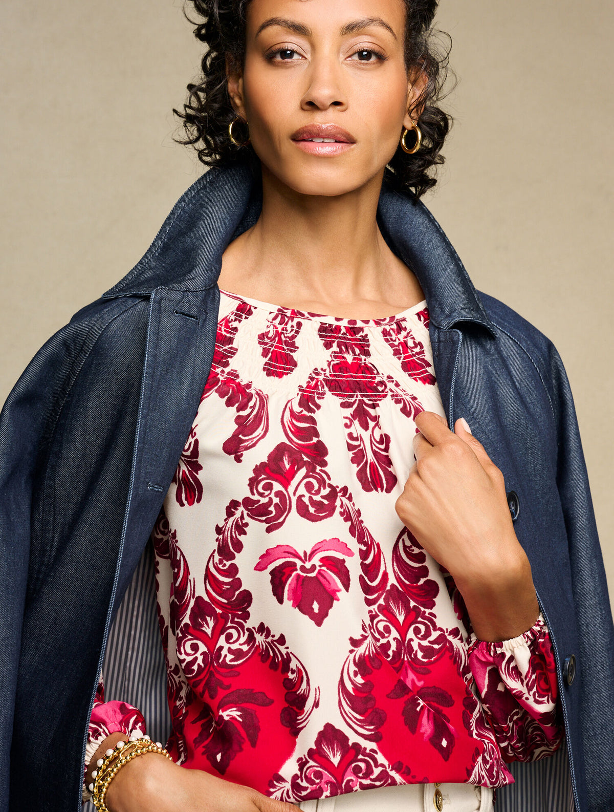 Talbots DENIM MAC COAT