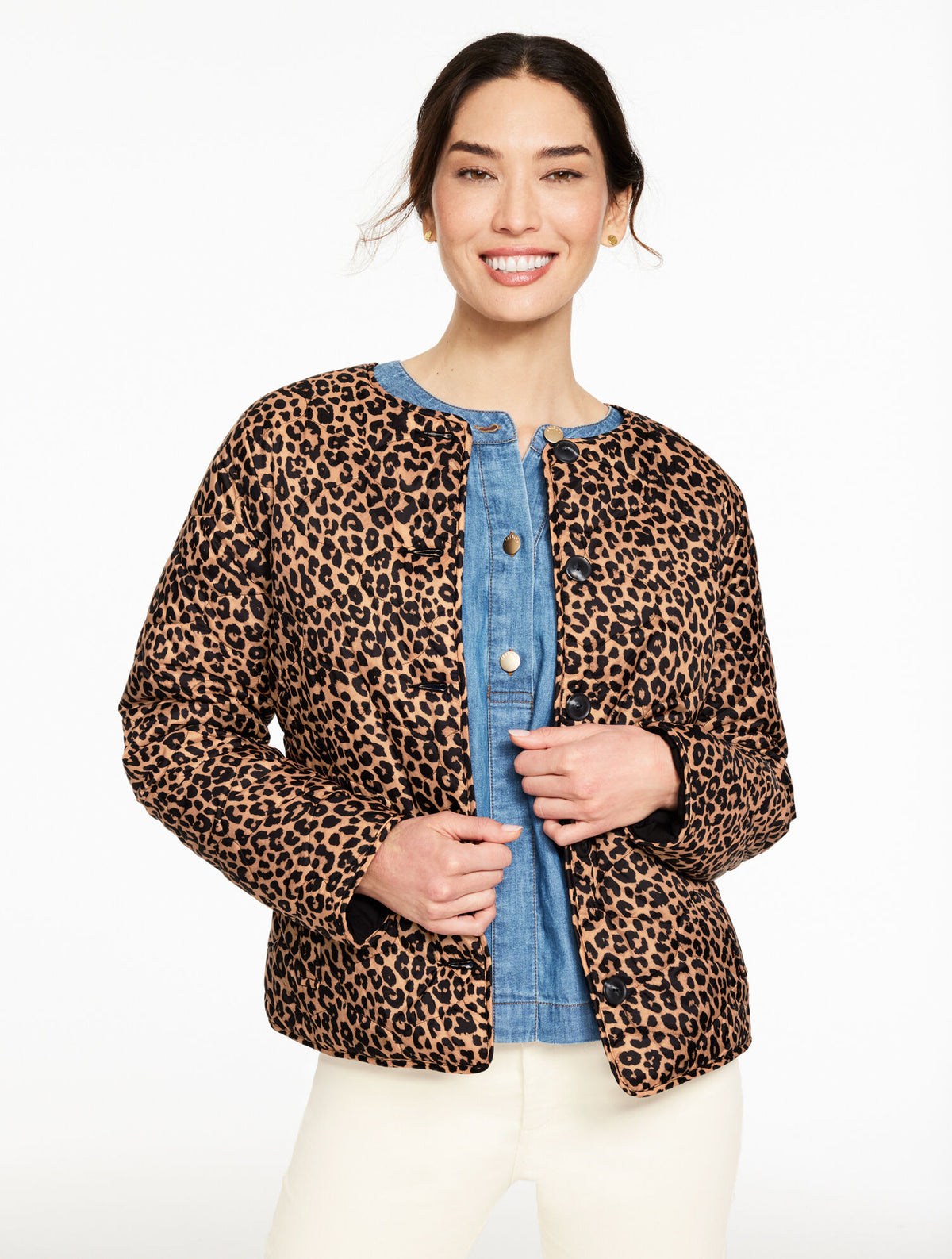 Talbots QUILTED REVERSIBLE JACKET - ALLOVER ANIMAL