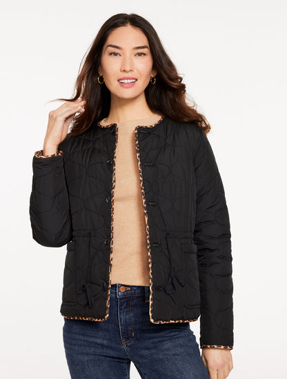 Talbots QUILTED REVERSIBLE JACKET - ALLOVER ANIMAL