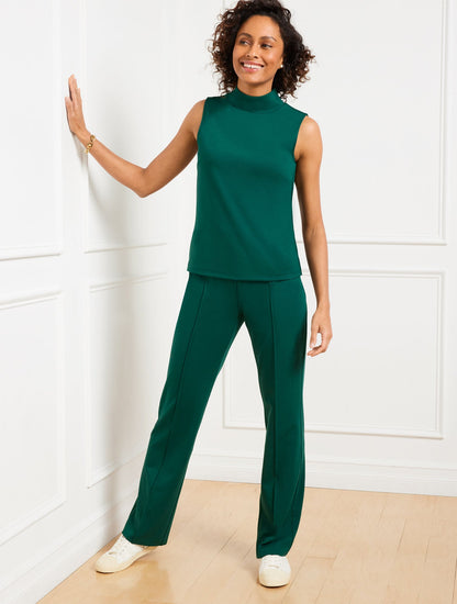 Talbots PASSPORT PONTE MOCKNECK SHELL