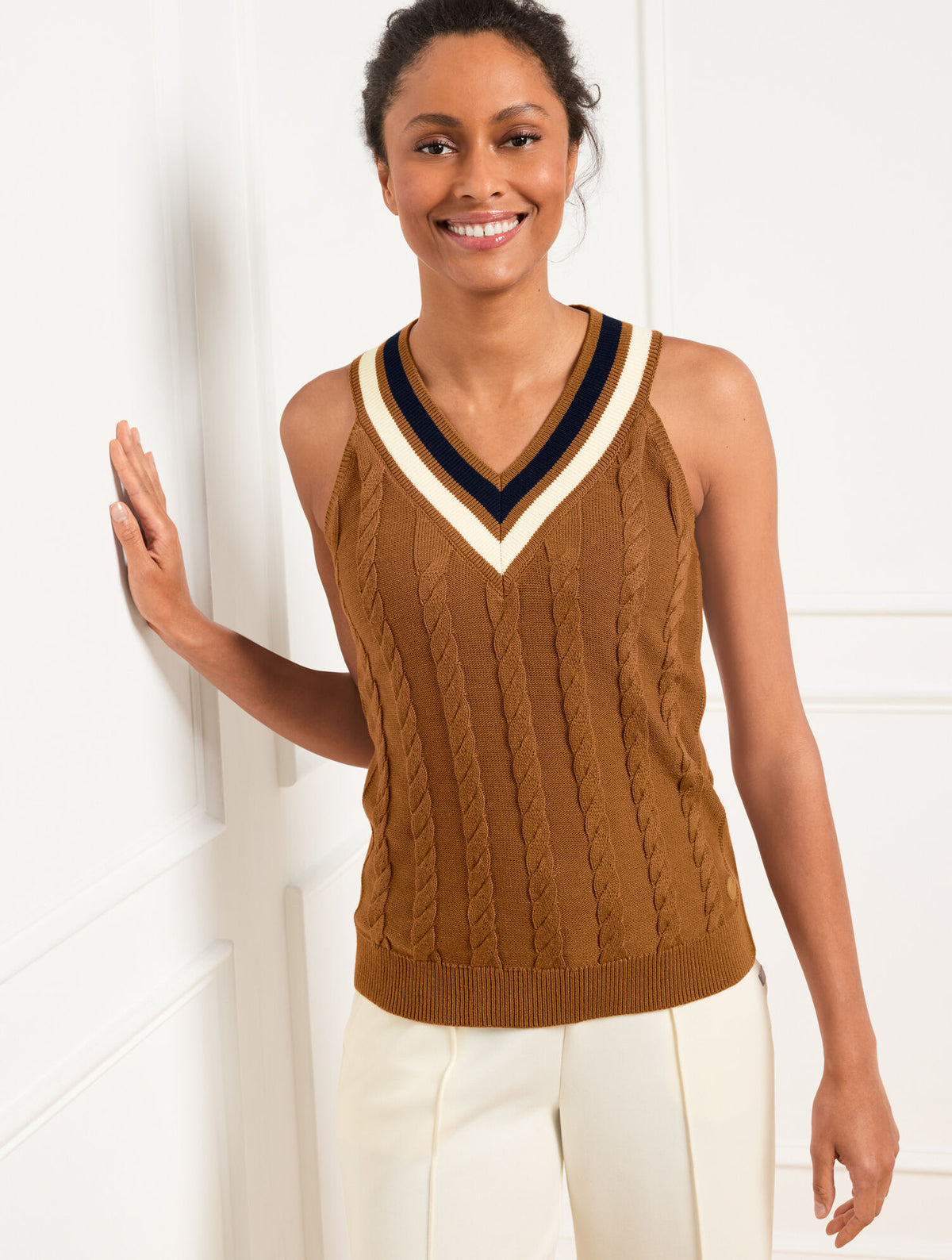Talbots COOLMAX® CONTRAST SWEATER