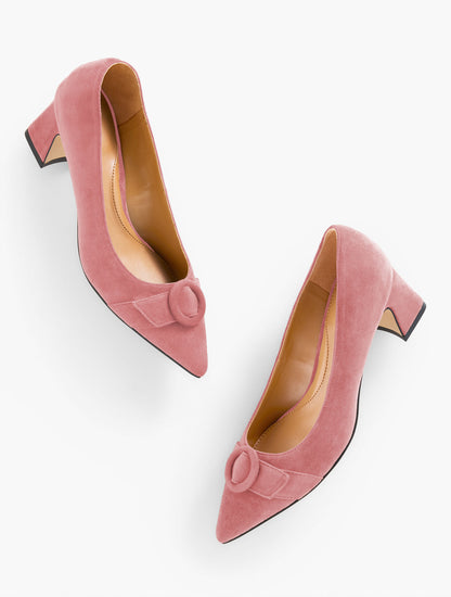 Talbots EDITH SUEDE FLARE HEEL PUMPS