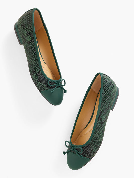 Talbots MADISON BALLET FLATS - CROC EMBOSSED