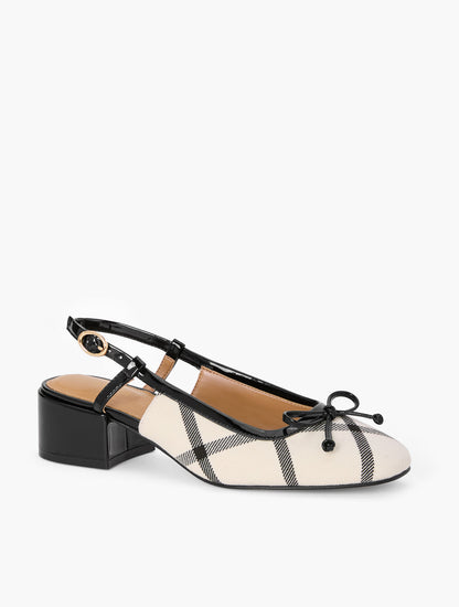 Talbots MARLOW WINDOWPANE SLINGBACK PUMPS