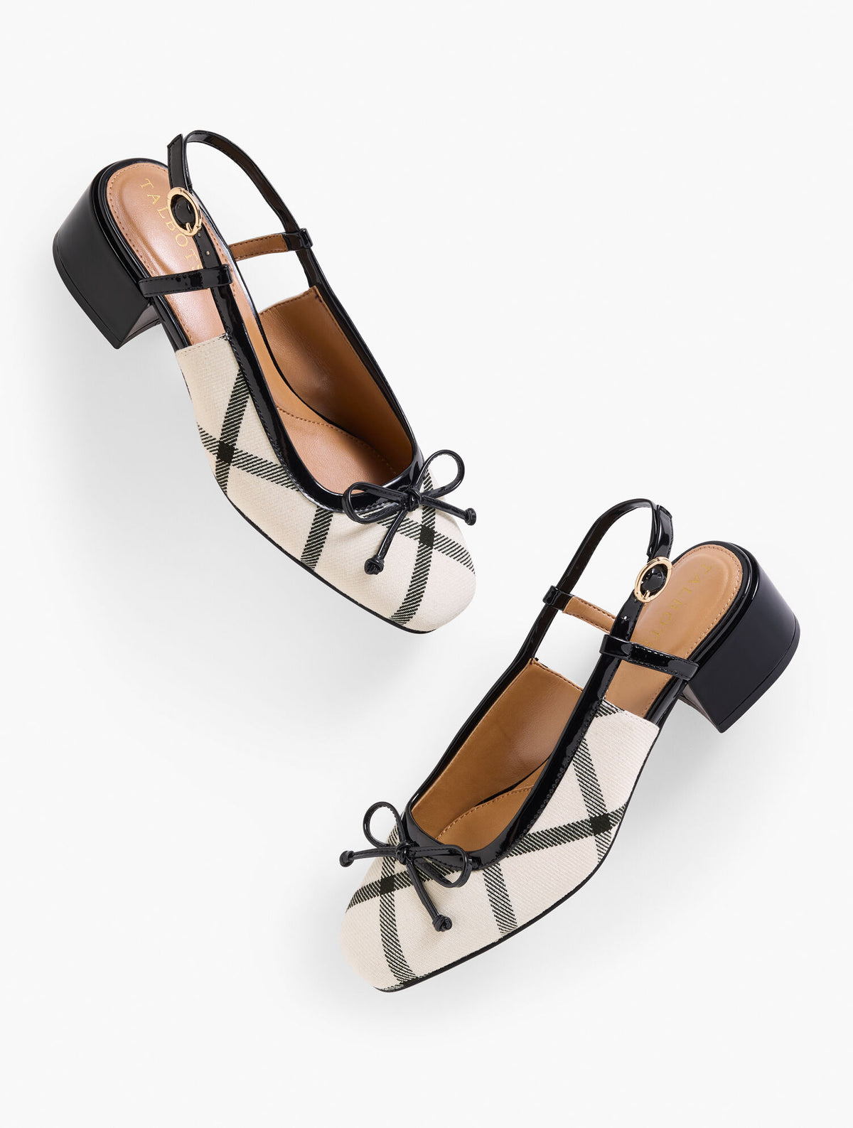 Talbots MARLOW WINDOWPANE SLINGBACK PUMPS