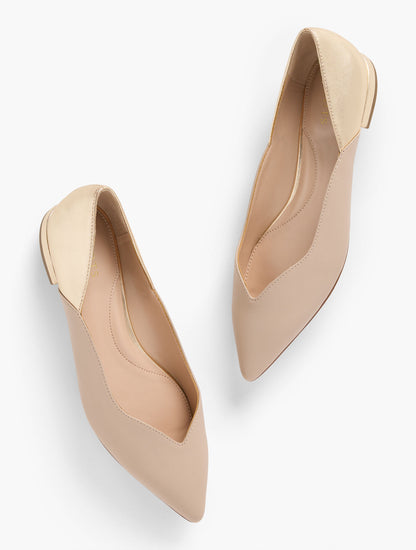 Talbots PORTIA METALLIC NAPPA FLATS