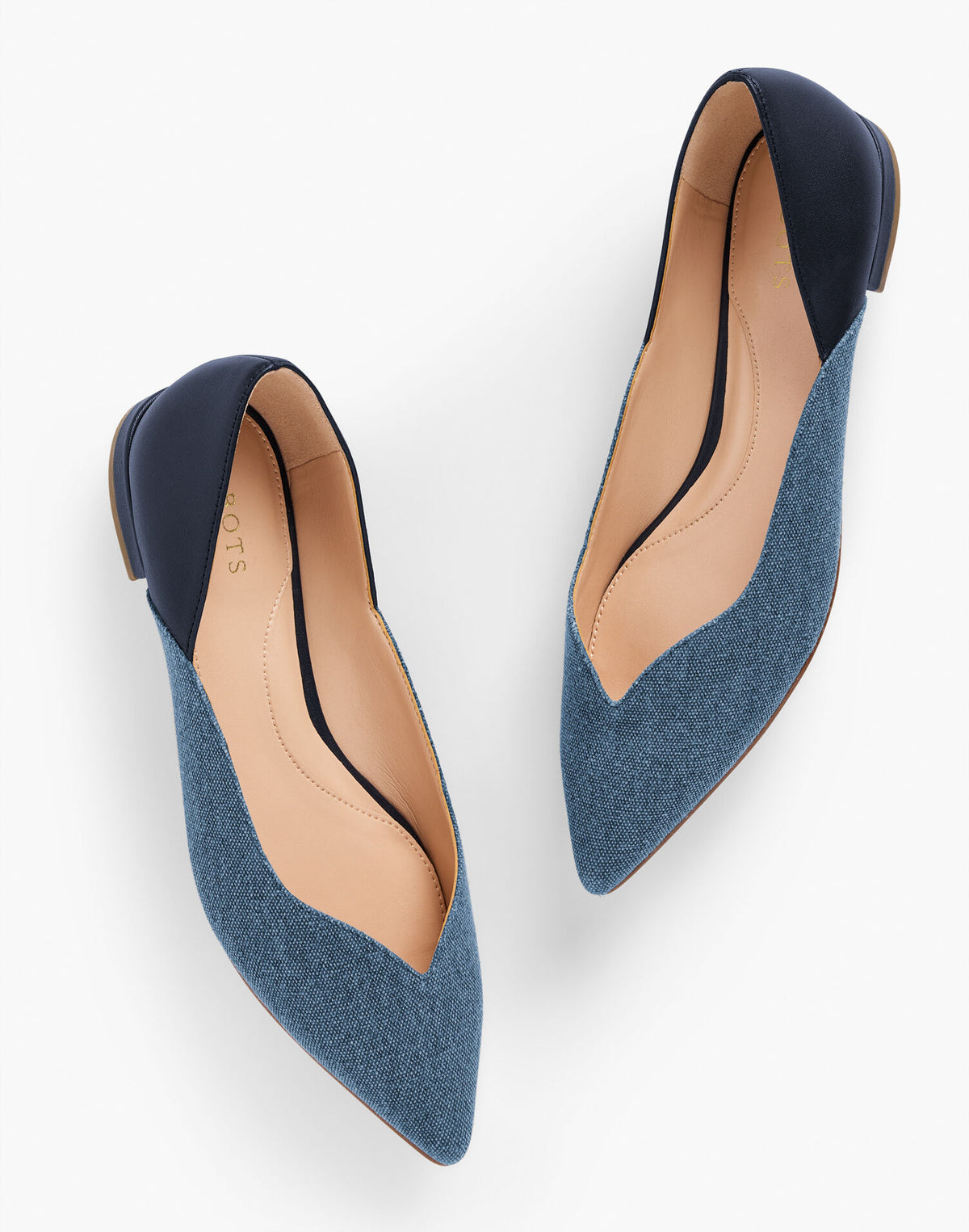 Talbots PORTIA DENIM TRIM NAPPA FLATS