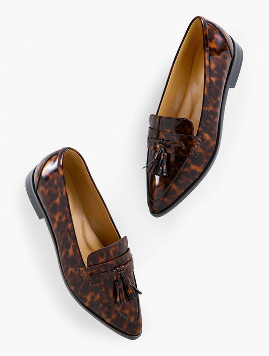 Talbots REECE POINTED TOE LOAFERS - TORTOISESHELL PATENT