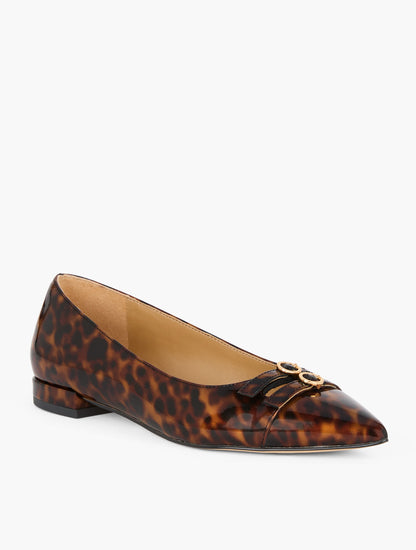 Talbots SCARLET TORTOISESHELL CUT OUT NAPPA FLATS