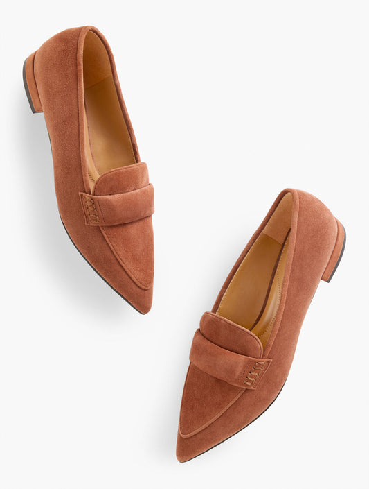 Talbots SCARLET SUEDE POINTED TOE LOAFERS