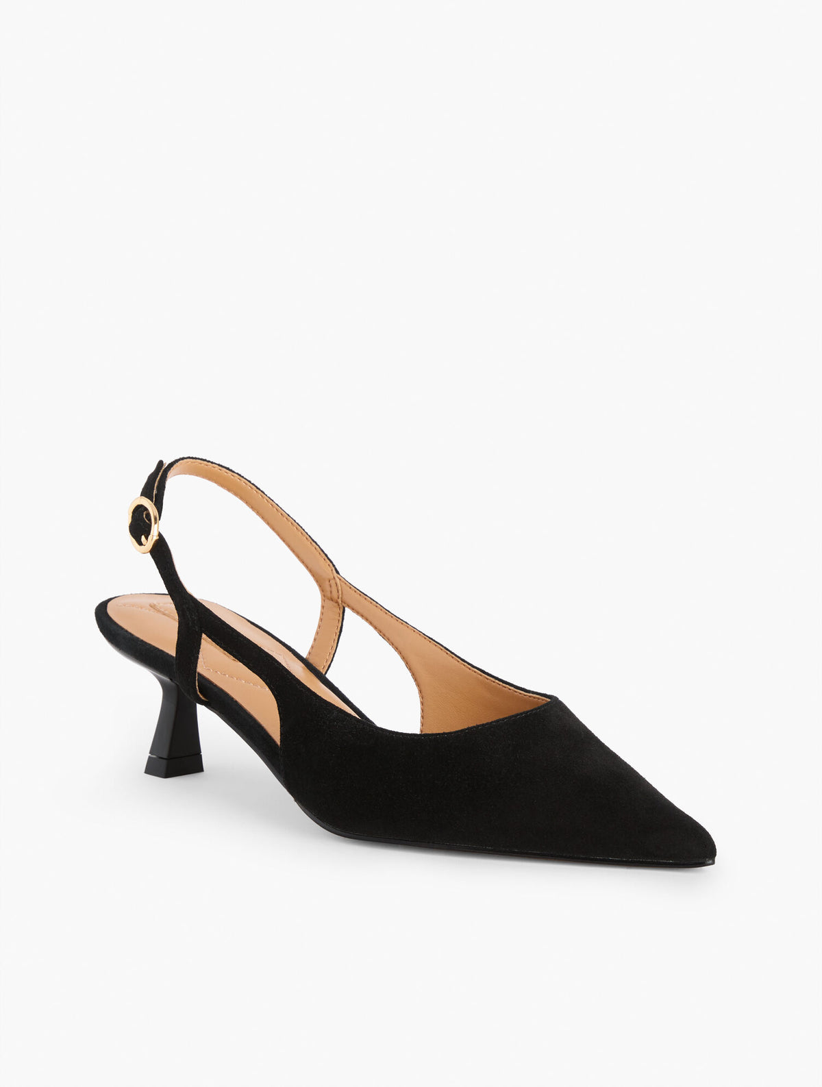 Talbots OLIVIA SUEDE SLINGBACK KITTEN HEEL PUMPS