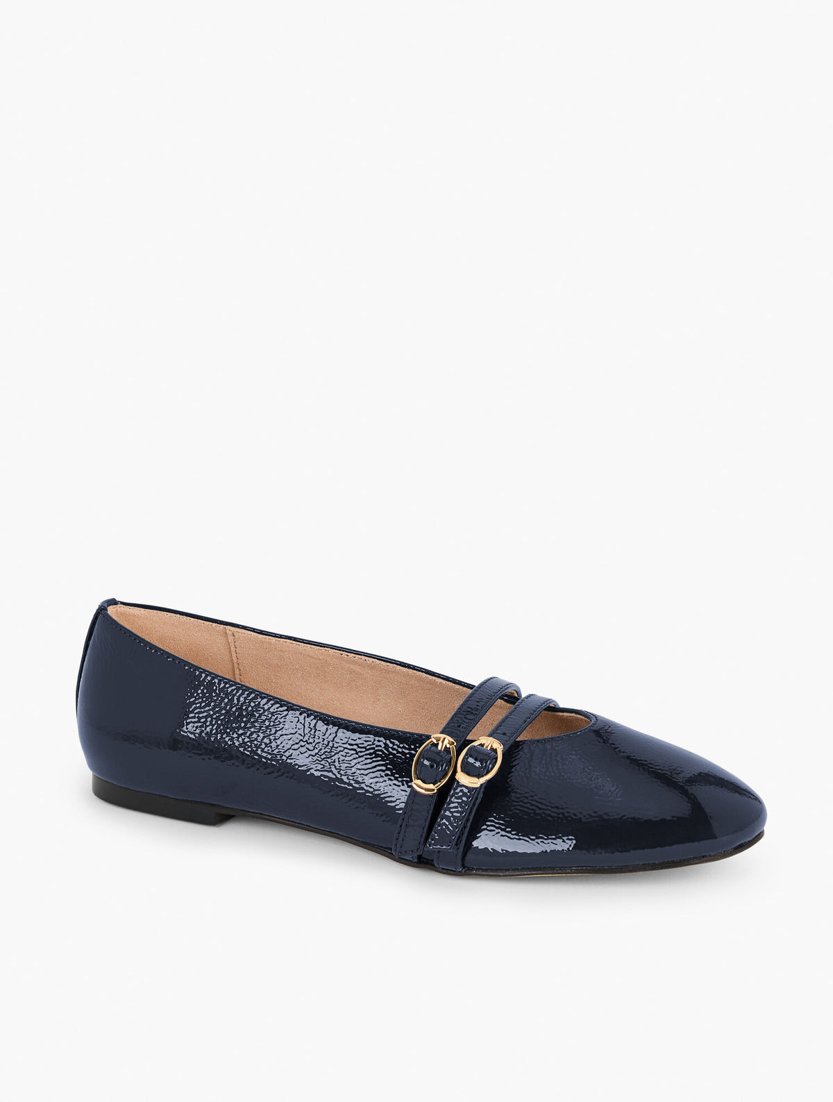 Talbots VERA PATENT MARY JANE BALLET FLATS - CRINKLE