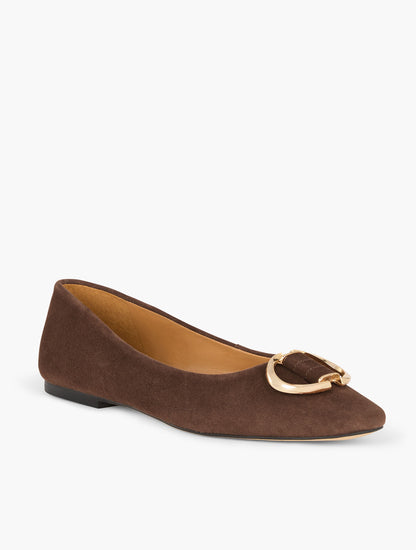 Talbots WHITLEY ORNAMENT SUEDE BALLET FLATS
