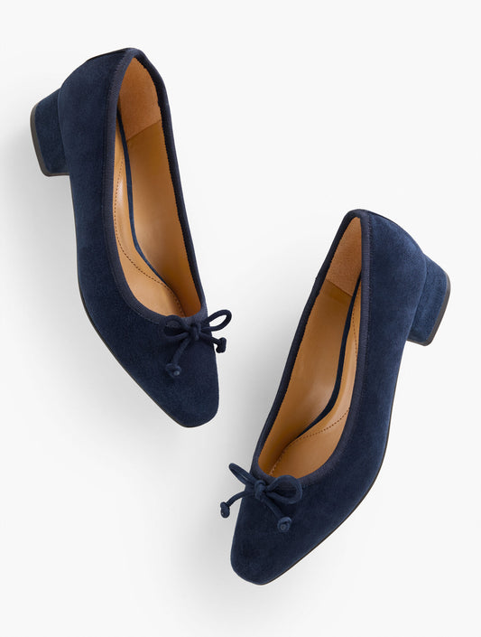 Talbots VANESSA SUEDE BLOCK HEEL PUMPS