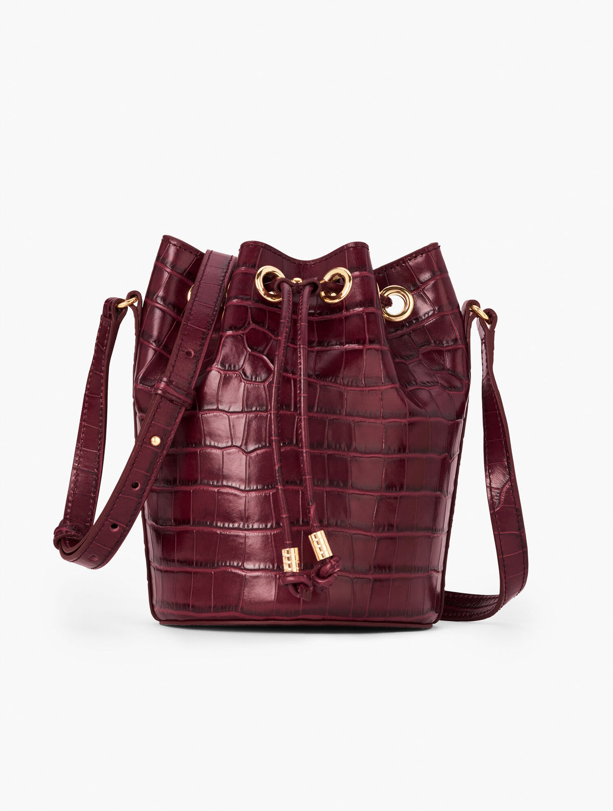 Talbots CROC EMBOSSED BUCKET BAG