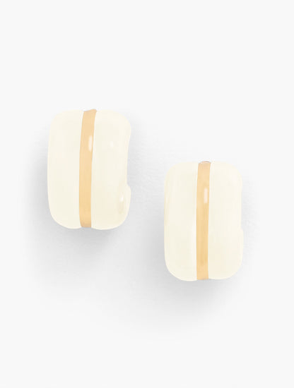Talbots RESIN HUGGIE HOOP EARRINGS