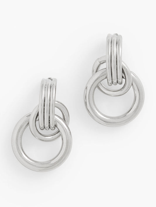 Talbots INTERLOCK SCULPTURAL EARRINGS