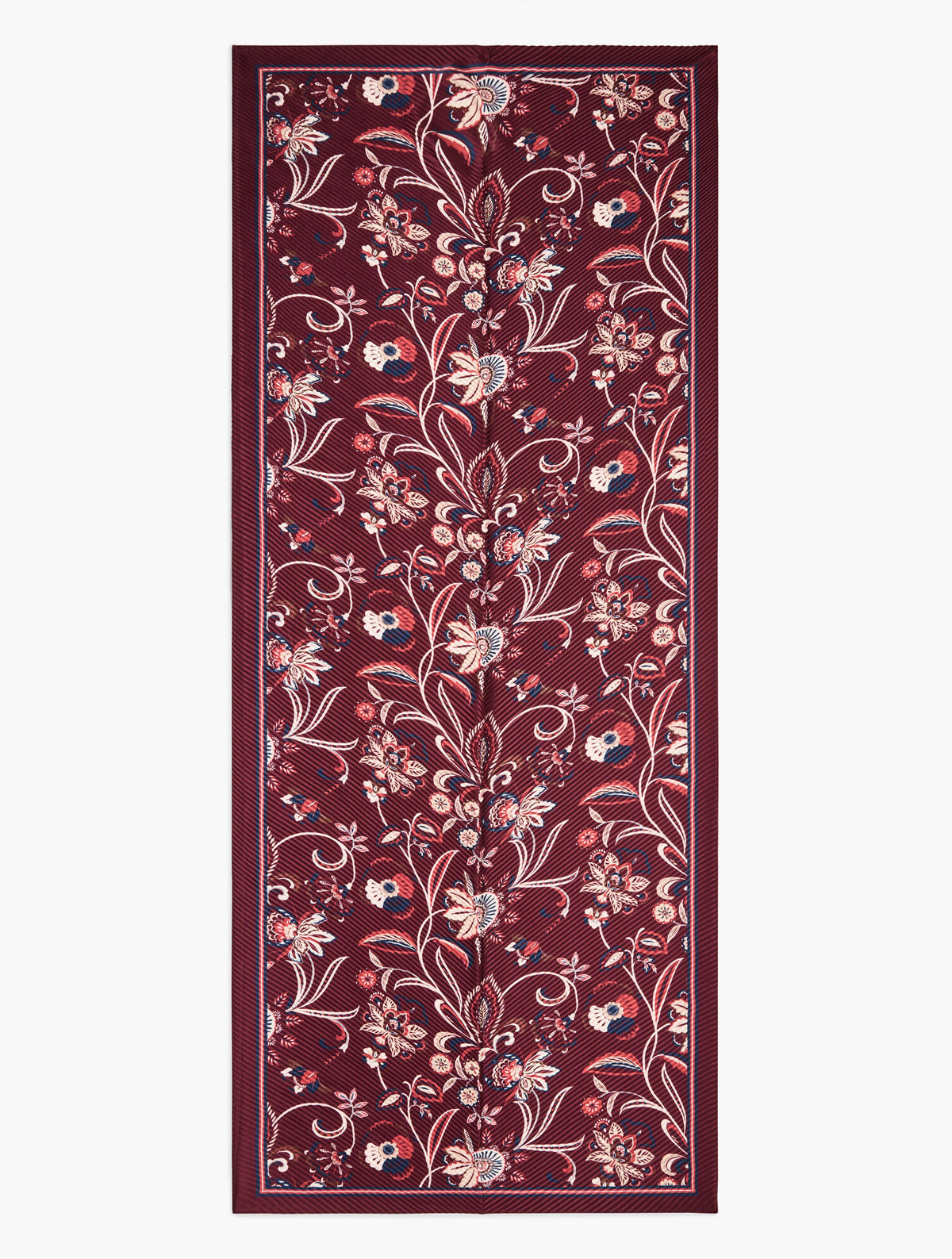 Talbots ECHO PLEATED LIVELY FLORAL OBLONG SCARF