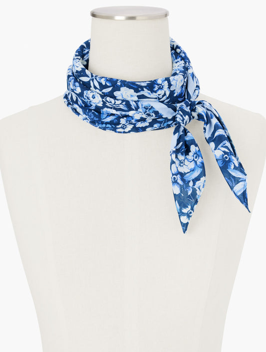 Talbots RAVISHING FLORAL SQUARE SCARF