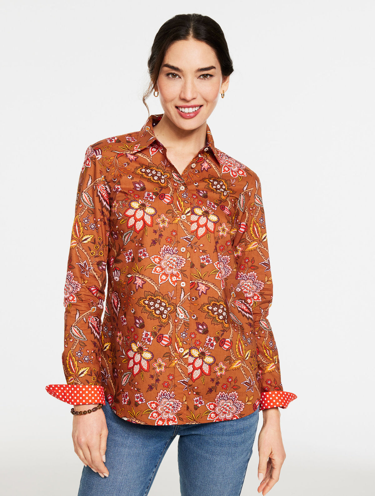 Talbots MODERN CLASSIC SHIRT - BLOOMING JACOBEAN