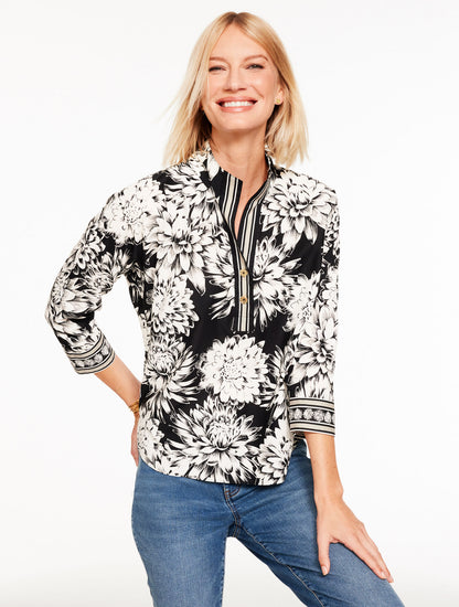 Talbots POPLIN POPOVER - DYNAMIC FLORAL