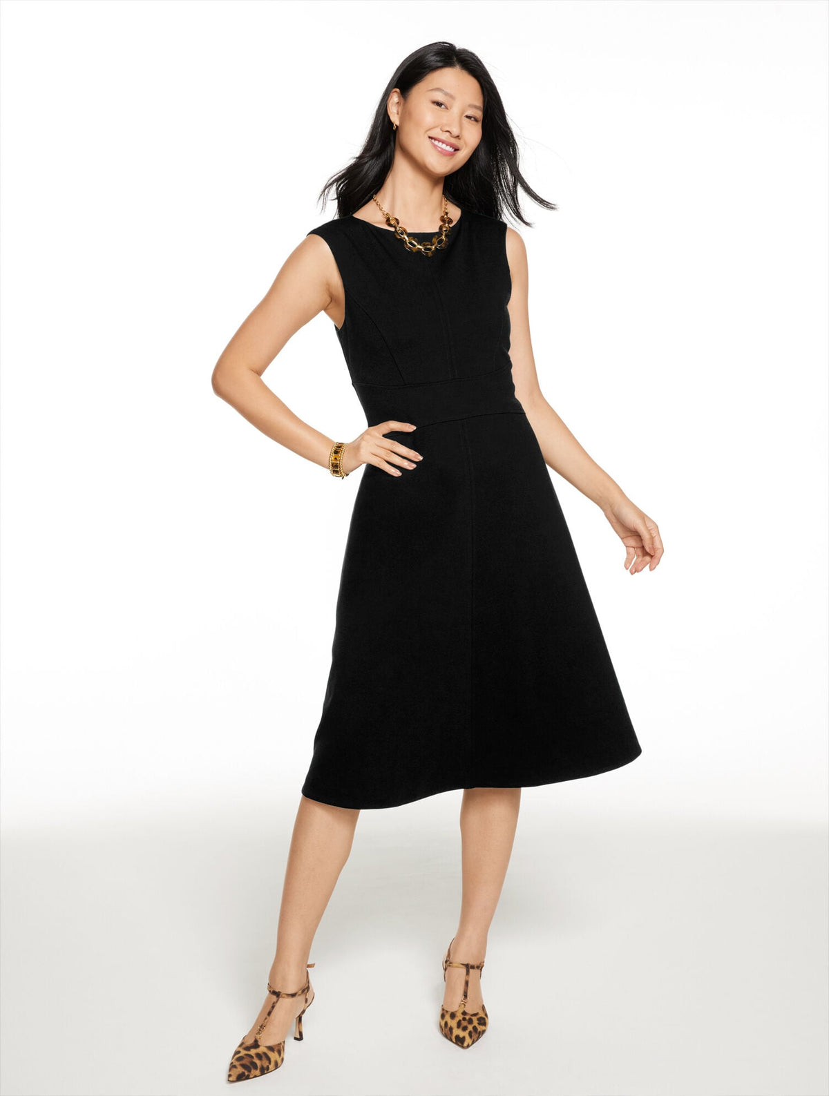 Talbots LUXE PONTE FIT & FLARE DRESS