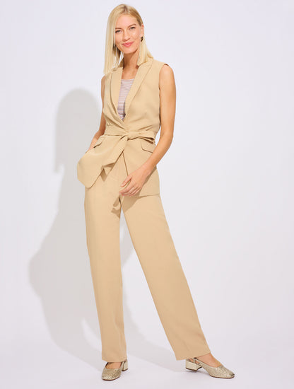 Talbots POLISHED CREPE TIE WAIST VEST