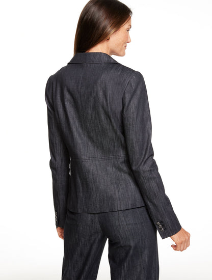 Talbots REFINED DENIM DOUBLE BREASTED BLAZER